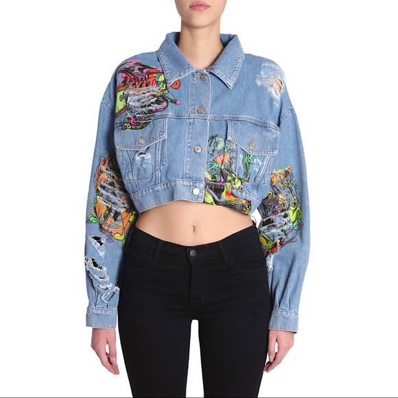 Jeremy Scott Graphic Print Denim Jacket - Picture 3 of 9